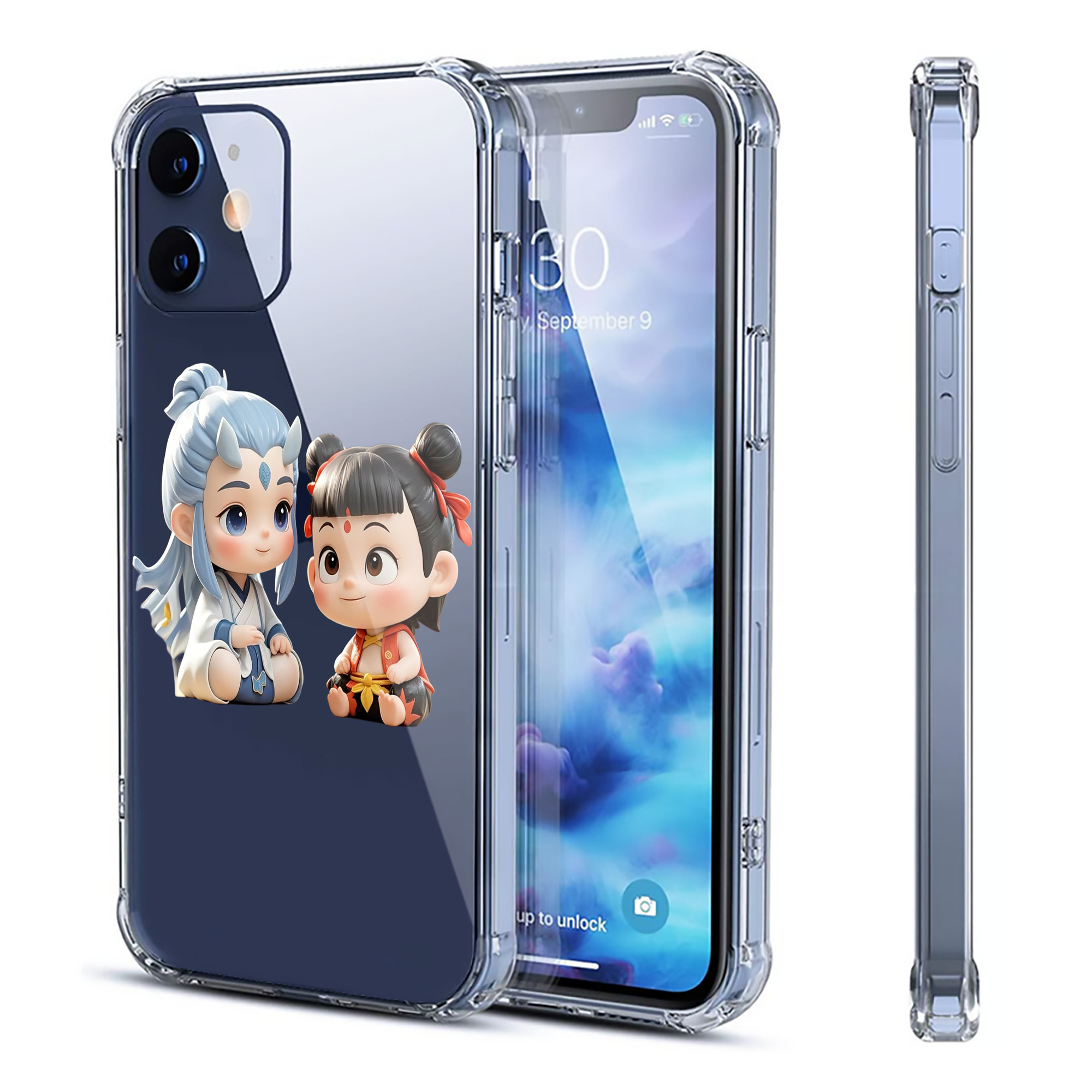 （画像用） Ne Zha 2 ナタ 魔童の大暴れ 【iPhone 12シリーズ対応】透明スマホケース（クリアソフトケース）
